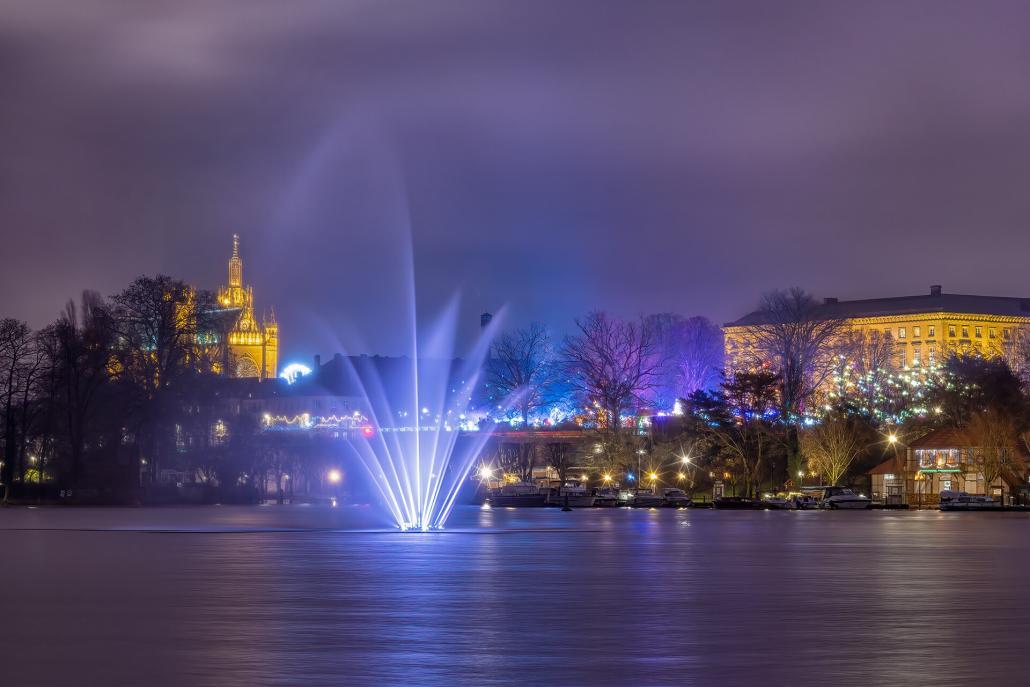 Jet d'eau du plan d'eau de Metz