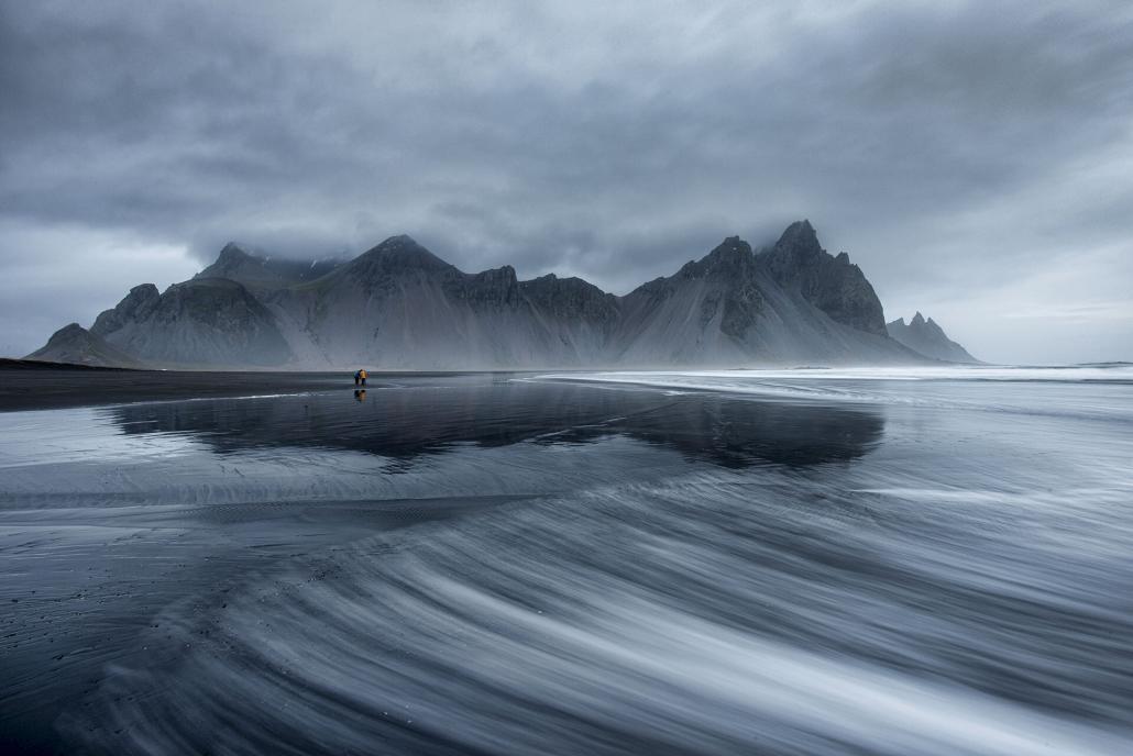 Vestrahorn et la plage de Stokksnes en Islande