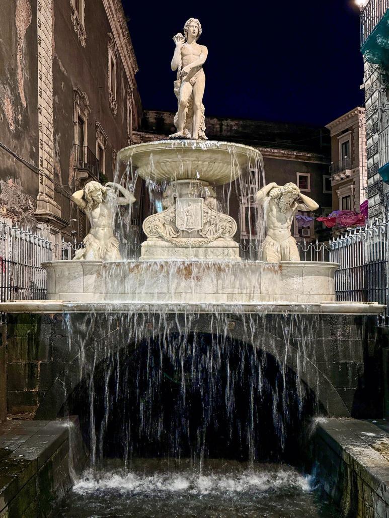 La fontaine de l'Amenano à Catane